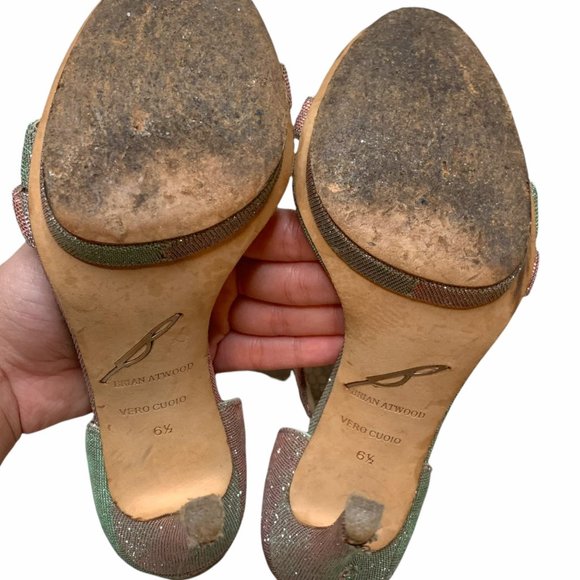 Brian Atwood Holographic Iridescent Stiletto Heels - Picture 6 of 7